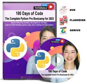 dvd diskler: 100 Days of Code: The Complete Python Pro Bootcamp 2024 English Udemy