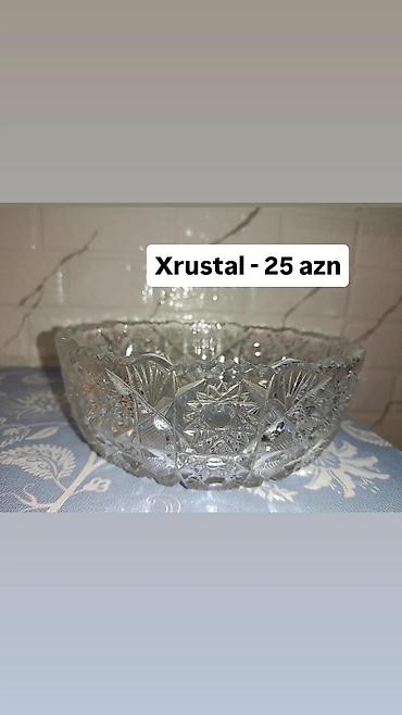 ulduz tavan: Xrustal qab – 25 AZN - Material: qalın kəsimli xrustal şüşə - Dizayn — 1