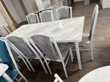 Кухонные столы и стулья: Кухонный стол и стул, цвет - Серый — 15