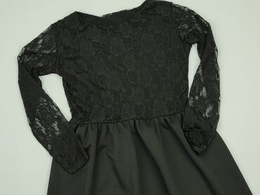 długa czarna sukienki: Dress, S (EU 36), condition - Good