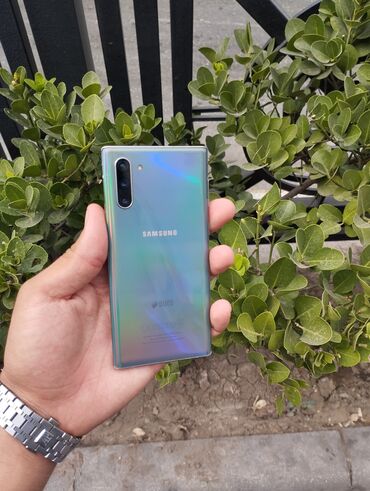 blekberi telefon: Samsung Note 10, 256 GB, rəng - Göy, Düyməli, Barmaq izi, İki sim kartlı