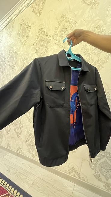 подростковая куртка: Куртка мужская Hermes lux копия,черная, на молнии. - Классический — 2