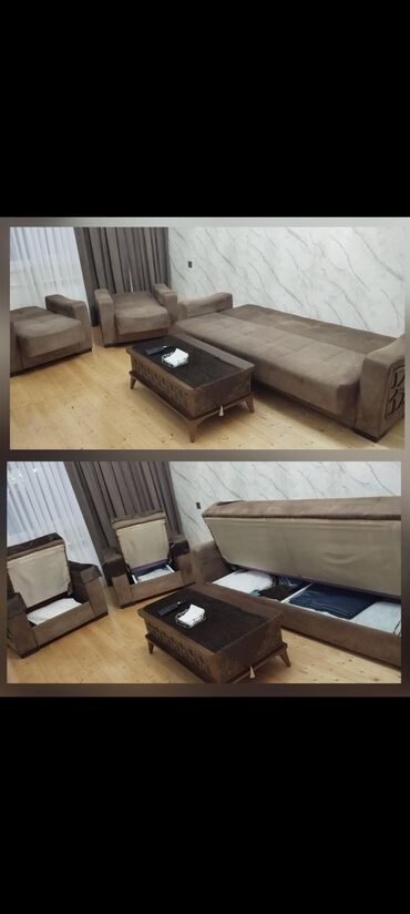 Divan kreslo dəsti Satılır 270₼ Divan təmiz və səliqəlidi Açılır baza