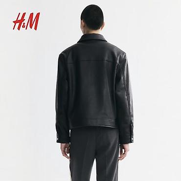 Куртки: Мужская куртка, M, H&M, Новый, цвет - Черный, Самовывоз — 4