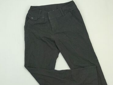 spodnie joggery damskie czarne: Material trousers, S (EU 36), condition - Good