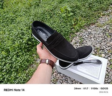 Ayaqqabılar: Kişi loaferləri – qara rəng, klassik-pəncəksiz dizayn - Material — 6