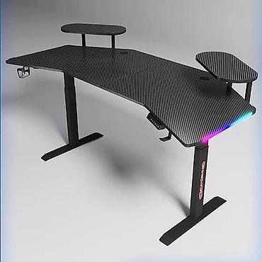 Компьютерные столы: Компьютерный игровой стол с электронной регулировкой высоты Gaming Tab — 7