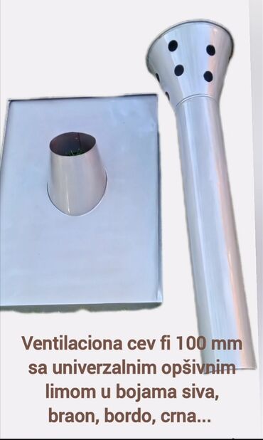 Građevinarstvo i remont: Ventilacione cevi fi 100 mm sa univerzalnim opšivnim limom