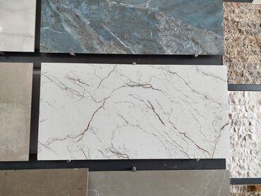 su qizdirici qazla qiymeti: Mərmər görünümlü keramika plitə - Rəng: ağ fon, incə boz damarlar və