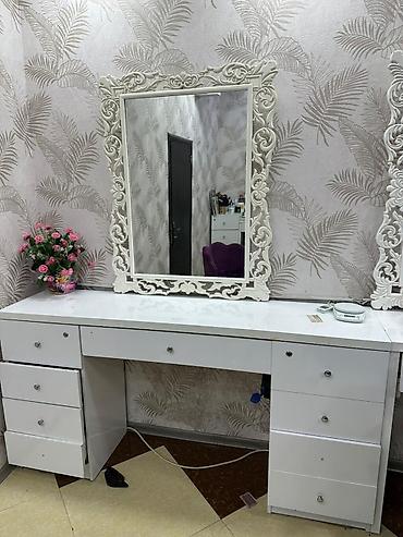 notebook masası: Salon mebelləri hamsı birlikdə satilir 4 güzgü şkafı cox az işlənib — 2