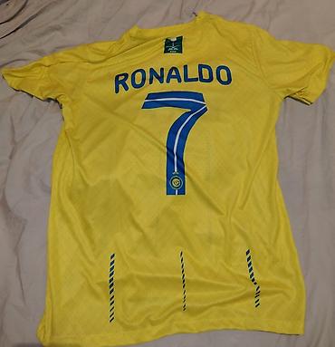 Kişi geyimləri: Al Nassr FK futbol köynəyi – “RONALDO 7” - Rəng: sarı, mavi detal və — 1
