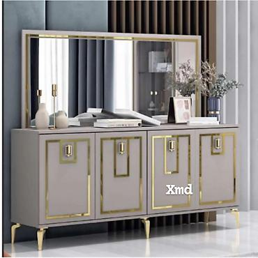 Bufetlər: Modern konsol güzgü ilə - Dizayn: Zərif, minimalist xətlər; ön — 3
