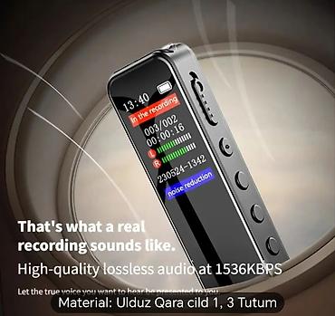 mp3 yükle: Mini səs yazan Diktafon, yaddaş kartı gedir. Qutuda əlavə olaraq — 4
