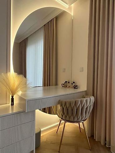 Спальные гарнитуры: Спальный гарнитур, Трюмо, МДФ, цвет - Бежевый — 2