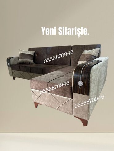 купить недорогой диван: Künc divan, Qonaq otağı üçün, Parça, Bazalı, Açılan, Kitab