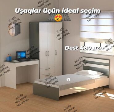 uşaq şkafi: Oğlan və qız üçün, Yazı masası, Dolab