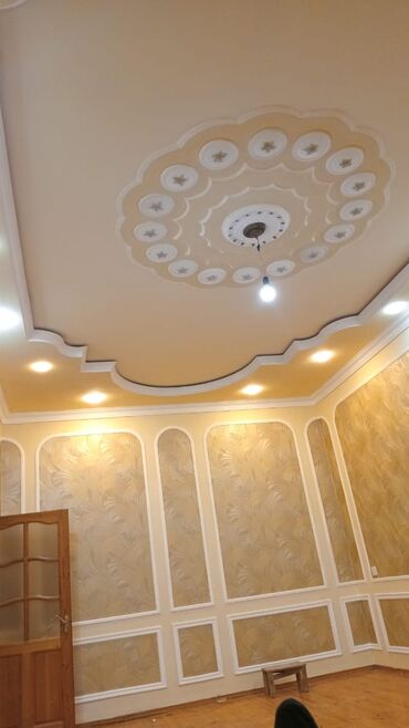 Tavan işləri: Dekorativ tavan və divar işləmələri – professional ustalıq xidməti - — 6