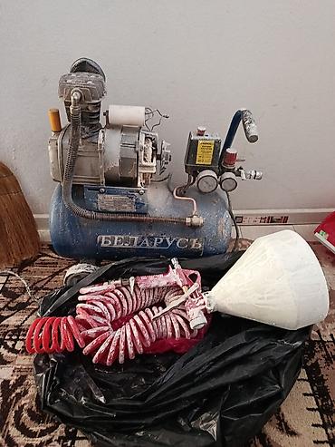 Kompressorlar: Məhsul: Hava kompressoru + suvaq/şpaklyovka püskürtmə hopperi və — 2