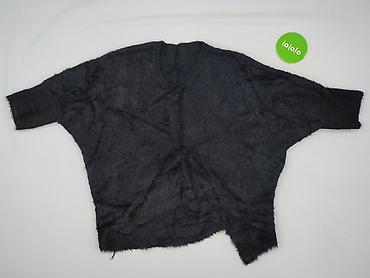 czarny sweter oversize: Ponczo damskie, rozmiar One size — 2