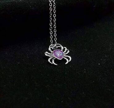 Цепочки: Классическое фиолетовое ожерелье с подвеской в ​​виде счастливого