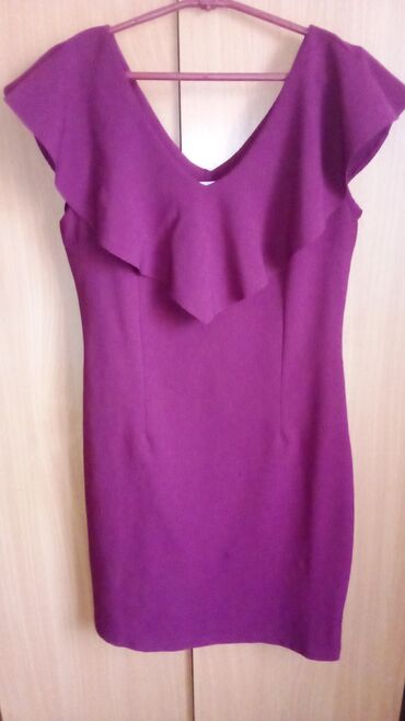 jednobojne haljine: XL (EU 42), bоја - Ljubičasta, Večernji, maturski