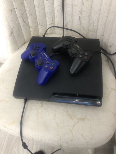 oyun konsullari: Playstation 3 slim əla vəziyyətdə 500 gb yaddaş 58 oyunla donma qızma