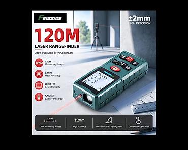 Məsafə ölçənlər, ruletkalar: Feidside 120M Lazer Məsafəölçən - Ölçmə diapazonu: 120 metr - — 2