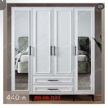 düz dolab: Yeni, 4 qapılı Düz dolab, Qarderob, paltar dolabı