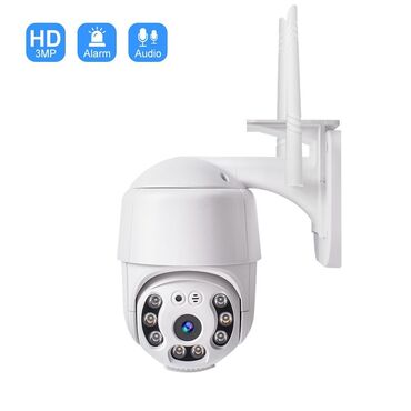 продаю в связи с переездом: Белая поворотная Wi-Fi камера с разрешением HD 3 Мп, оснащенная