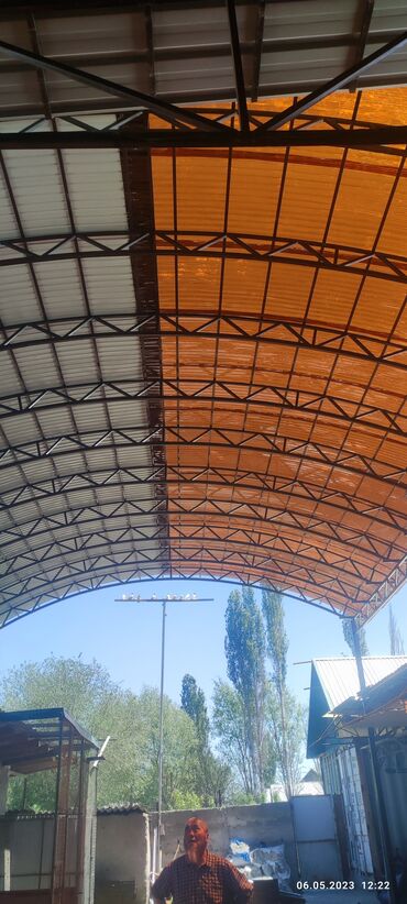 Кровля крыши: Изготовление и монтаж металлоконструкций навесов магазинов и ангаров — 9