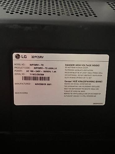 TV və video: İşlənmiş Televizor LG LCD 32" Ünvandan götürmə — 2