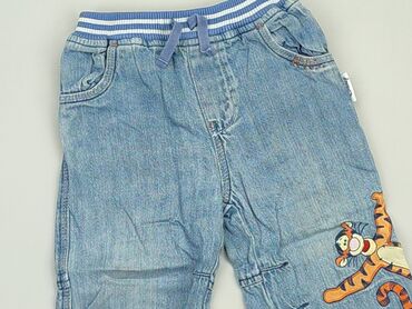 spodnie dzwony dla chłopca: Spodnie jeansowe, George, 9-12 m, stan - Dobry