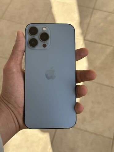 iphone islenmis telefonlar: IPhone 13 Pro Max, 128 GB, Pacific Blue, Simsiz şarj, Face ID