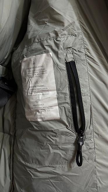stussy micro ripstop down parka: Удлиненный пуховик MNG с капюшоном светло-оливкого цвета — 3