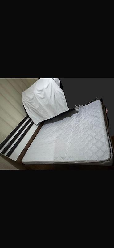 matras 160x200: Б/у, Двуспальная кровать, Без подъемного механизма, С матрасом, Турция — 3
