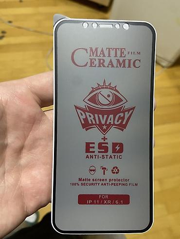 iphone xr ekran: İphone 11 və XR üçün MAT SERAMİK EKRAN QORUYUCUSU. Yandan baxanda — 4
