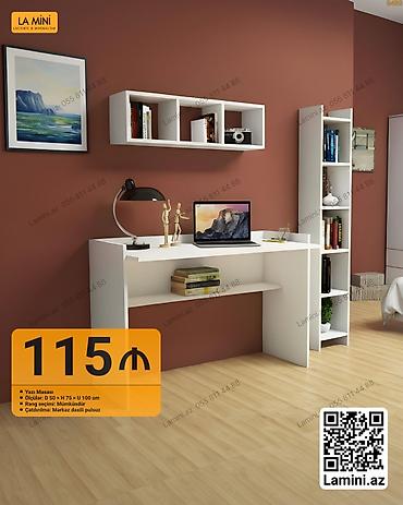 par: LA MINI yazı masası - Minimalist dizayn, ağ rəngdə - Ölçülər — 1