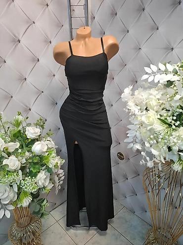 35: Elegantna ženska haljina midi dužine sa asimetričnim čvorom u struku — 7