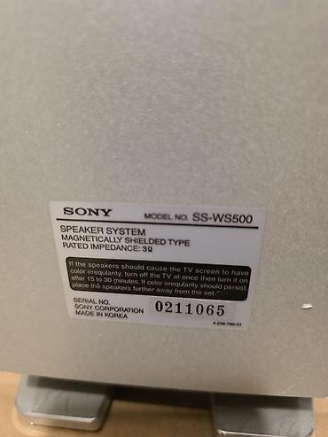 sony dinamik: Məhsul: Sony SS-WS500 subwoofer və akustik sistem hissələri — 4