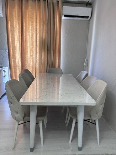 стол стулья кухонные: Ашкана үстөлү жана отургуч, түсү - Ак