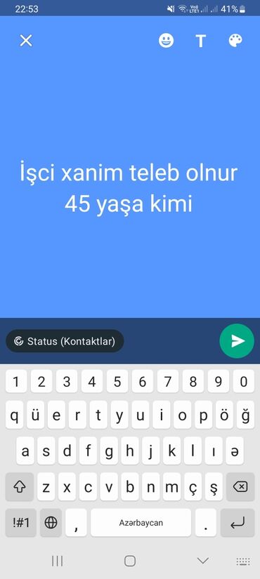 Охрана, безопасность: Xanim işci teleb olnur 45 yaşa kimi
