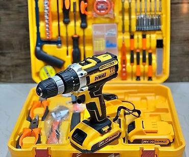 zərbəli drel: DEWALT 36V XR akkumulaytorlu təmir dəsti – çoxfunksiyalı qazma/şurup — 1