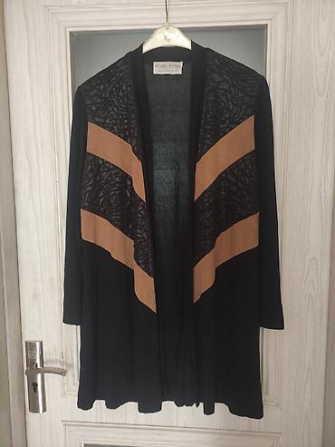 Женская одежда: Qadın kardiqanı – Ladies Fashion - Rəng: qara, ön hissədə qəhvəyi V — 2