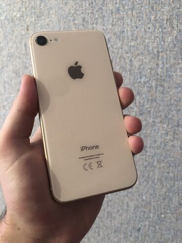 Apple iPhone: IPhone 8, 256 GB, Qızılı, Barmaq izi, Simsiz şarj