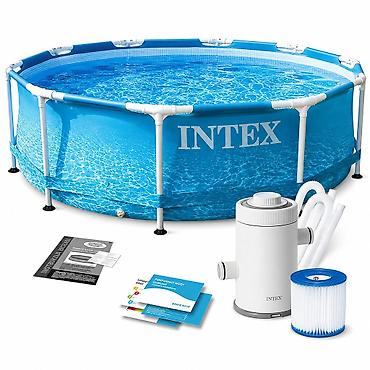 i̇ntex: Intex 28208 karkazlı hovuz filterlə birlikdə 305x76 ölçüdə at-250531 — 1