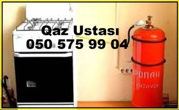 Plitələr və bişirmə panelləri: Qaz Ustası Servisi. Qaz Plitə, Soba, Duxovka, Kamin Quraşdırma