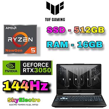 msi notebook: Yeni ASUS TUF Gaming, 15.6 ", AMD Ryzen 5, 512 GB, Rayonlara çatdırılma, Ünvandan götürmə, Ödənişli çatdırılma — 1