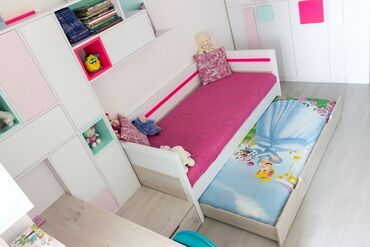 Kreveti za decu: Za devojčice, bоја - Bela, Upotrebljenо