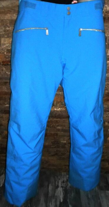 prugaste pantalone: Ski pants, L (EU 52), color - Turquoise