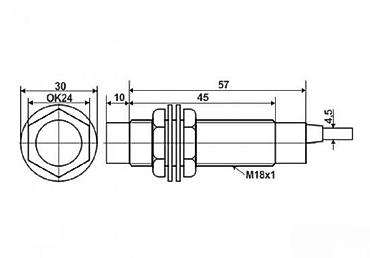 parkside obd2: Induktivni senzor približavanja M18, PNP izlaz, domet detekcije 8 mm — 1